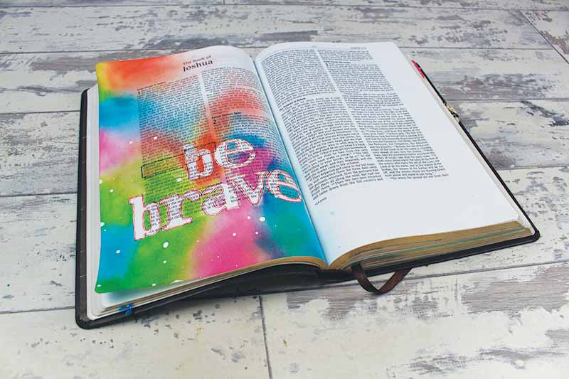 Example image of bible journaling